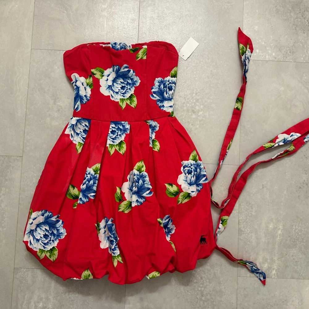A&F Strapless Floral Mini Dress